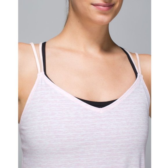 Lululemon Breezy Tank in Parallel Stripe Heathered Parfait Pink - Picture 4 of 10